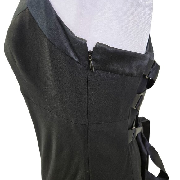 Lafayette 148 New York Fit & Flare Corset Back Midi Dress Size 6 - Picture 7 of 8